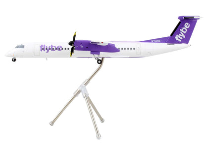 Bombardier Q400 Commercial Aircraft "Flybe" (G-ECOE) White with Purple Tail "Gemini 200" Series 1/200 Diecast Model Airplane by GeminiJets
