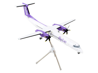 Bombardier Q400 Commercial Aircraft "Flybe" (G-ECOE) White with Purple Tail "Gemini 200" Series 1/200 Diecast Model Airplane by GeminiJets