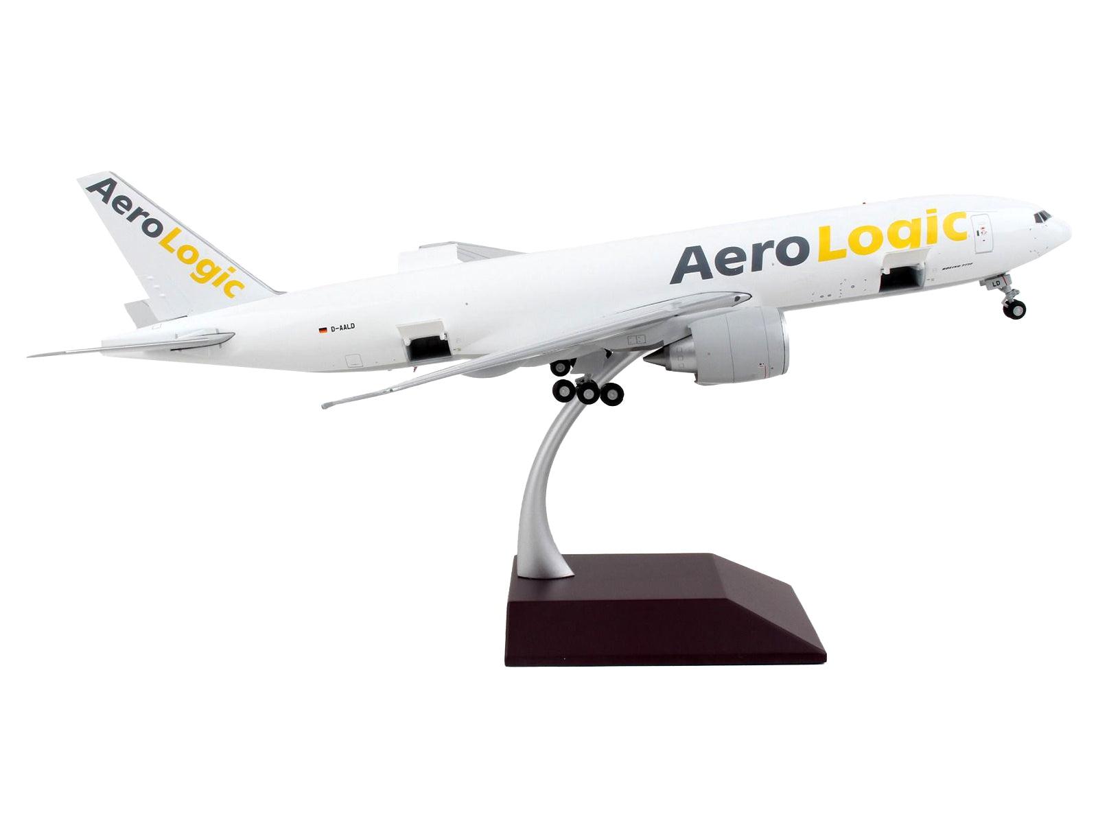 Boeing 777F Commercial Aircraft "AeroLogic" White "Gemini 200 - Interactive" Series 1/200 Diecast Model Airplane by GeminiJets-DiecastModeler.com