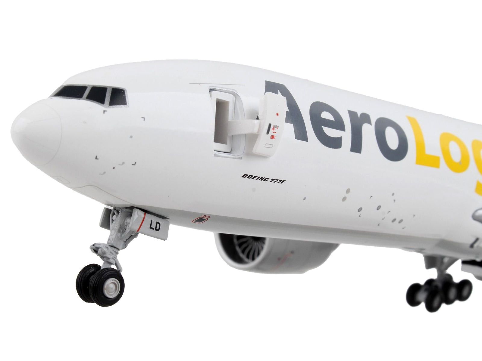 Boeing 777F Commercial Aircraft "AeroLogic" White "Gemini 200 - Interactive" Series 1/200 Diecast Model Airplane by GeminiJets-DiecastModeler.com