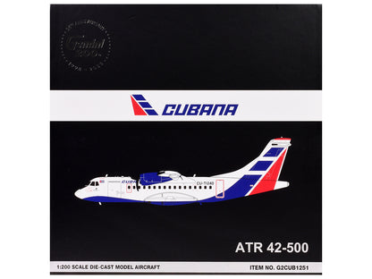 ATR 42-500 Commercial Aircraft "Cubana" (CU-T1240) White with Blue and Red Tail "Gemini 200" Series 1/200 Diecast Model Airplane by GeminiJets-DiecastModeler.com