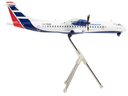 ATR 72-200 Commercial Aircraft "Cubana de Aviacion" (CU-T1548) White with Red and Blue Tail "Gemini 200" Series 1/200 Diecast Model Airplane by GeminiJets