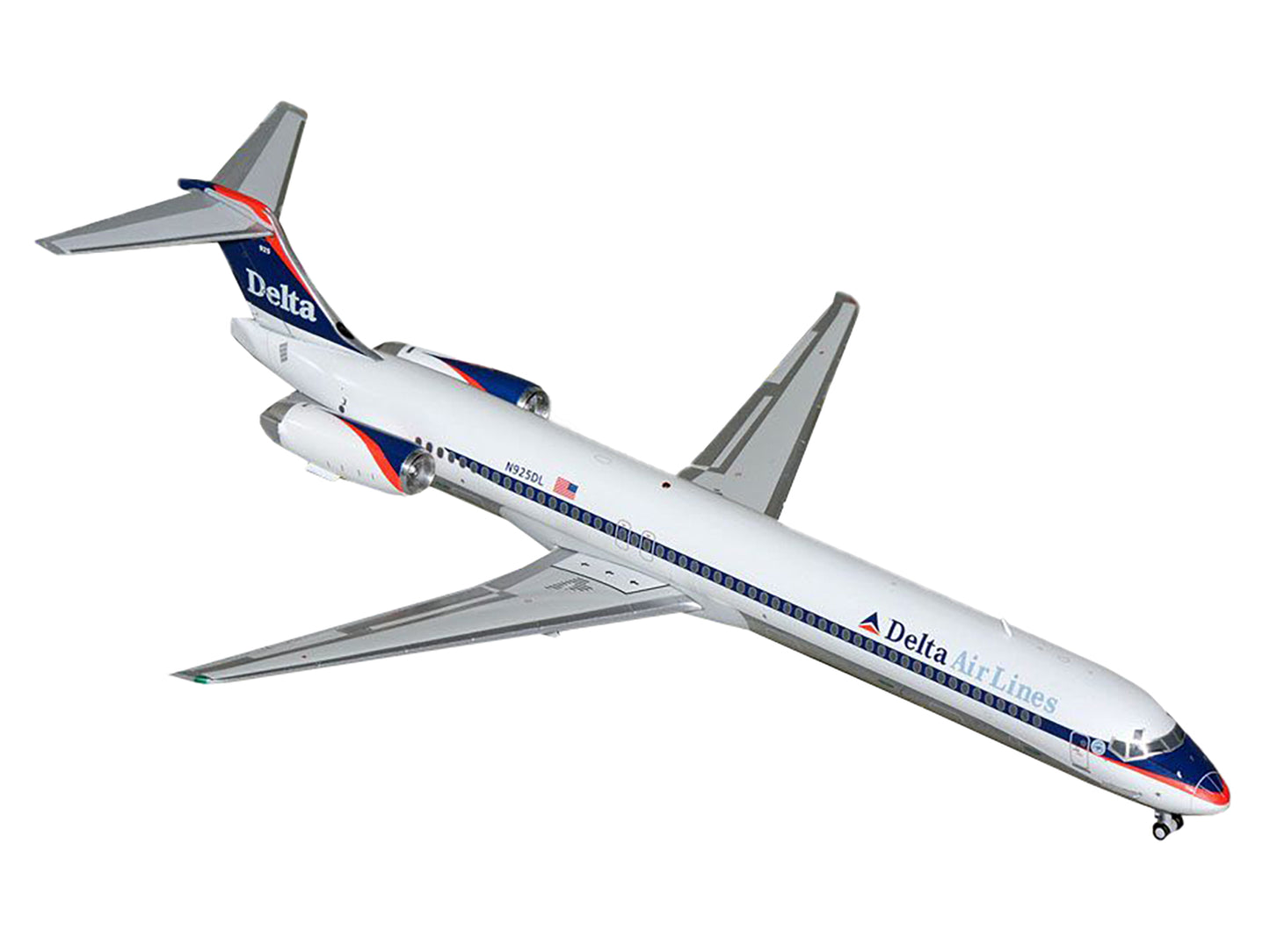 McDonnell Douglas MD-88 Commercial Aircraft "Delta Air Lines" (N925DL) White with Blue Stripes and Tail "Gemini 200" Series 1/200 Diecast Model Airplane by GeminiJets-DiecastModeler.com