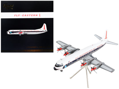 Lockheed L-188 Electra Commercial Aircraft "Eastern Air Lines" White with Blue Stripes "Gemini 200" Series 1/200 Diecast Model Airplane by GeminiJets-DiecastModeler.com