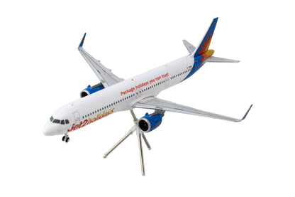 Airbus A321neo Commercial Aircraft "Jet2Holidays" (G-SUNB) White with Tail Graphics "Gemini 200" Series 1/200 Diecast Model Airplane by GeminiJets-DiecastModeler.com