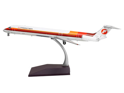 McDonnell Douglas MD-81 Commercial Aircraft "Frontier Airlines" (N859HA) White with Red and Orange Stripes "Gemini 200" Series 1/200 Diecast Model Airplane by GeminiJets
