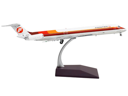McDonnell Douglas MD-81 Commercial Aircraft "Frontier Airlines" (N859HA) White with Red and Orange Stripes "Gemini 200" Series 1/200 Diecast Model Airplane by GeminiJets