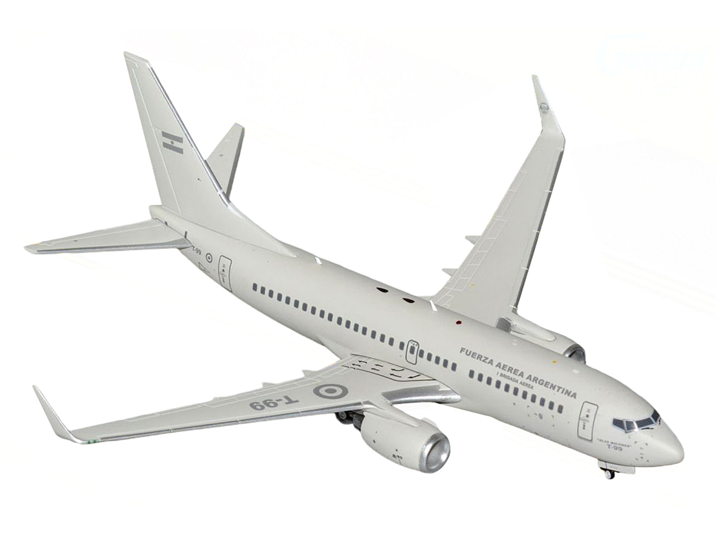 Boeing 737-700 Transport Aircraft "Fuerza Aerea Argentina (Air Force)" (T-99) Gray "Gemini 200" Series 1/200 Diecast Model Airplane by GeminiJets-DiecastModeler.com