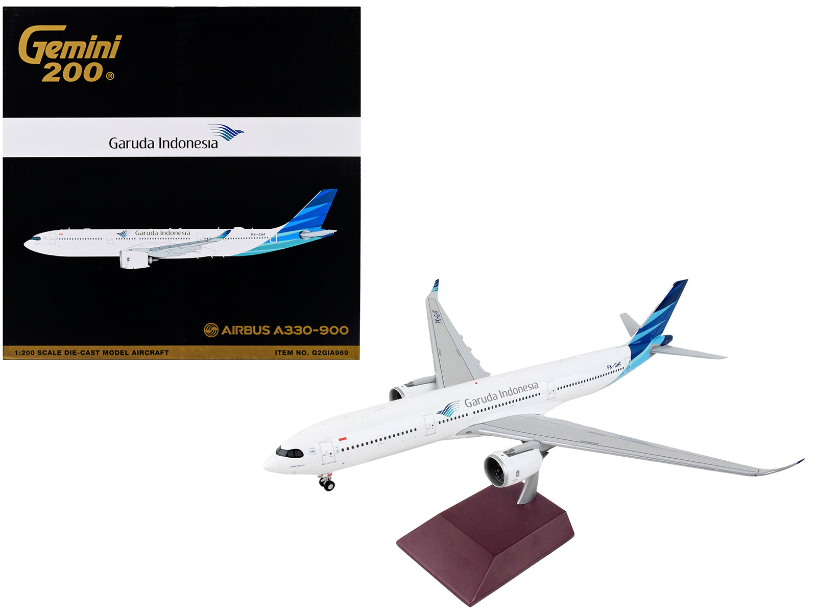 Airbus A330-900 Commercial Aircraft "Garuda Indonesia" White with Blue Tail "Gemini 200" Series 1/200 Diecast Model Airplane by GeminiJets-DiecastModeler.com