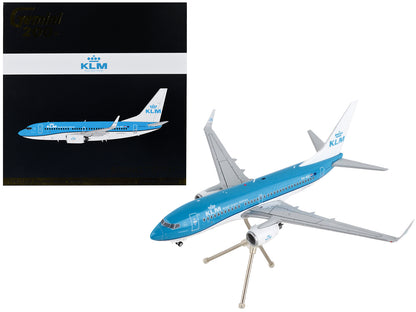 Boeing 737-700 Commercial Aircraft "KLM Royal Dutch Airlines" Blue with White Tail "Gemini 200" Series 1/200 Diecast Model Airplane by GeminiJets-DiecastModeler.com