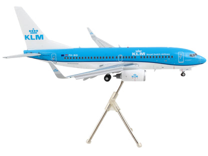 Boeing 737-700 Commercial Aircraft with Flaps Down "KLM Royal Dutch Airlines" Blue with White Tail "Gemini 200" Series 1/200 Diecast Model Airplane by GeminiJets-DiecastModeler.com