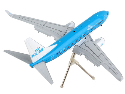 Boeing 737-700 Commercial Aircraft with Flaps Down "KLM Royal Dutch Airlines" Blue with White Tail "Gemini 200" Series 1/200 Diecast Model Airplane by GeminiJets-DiecastModeler.com