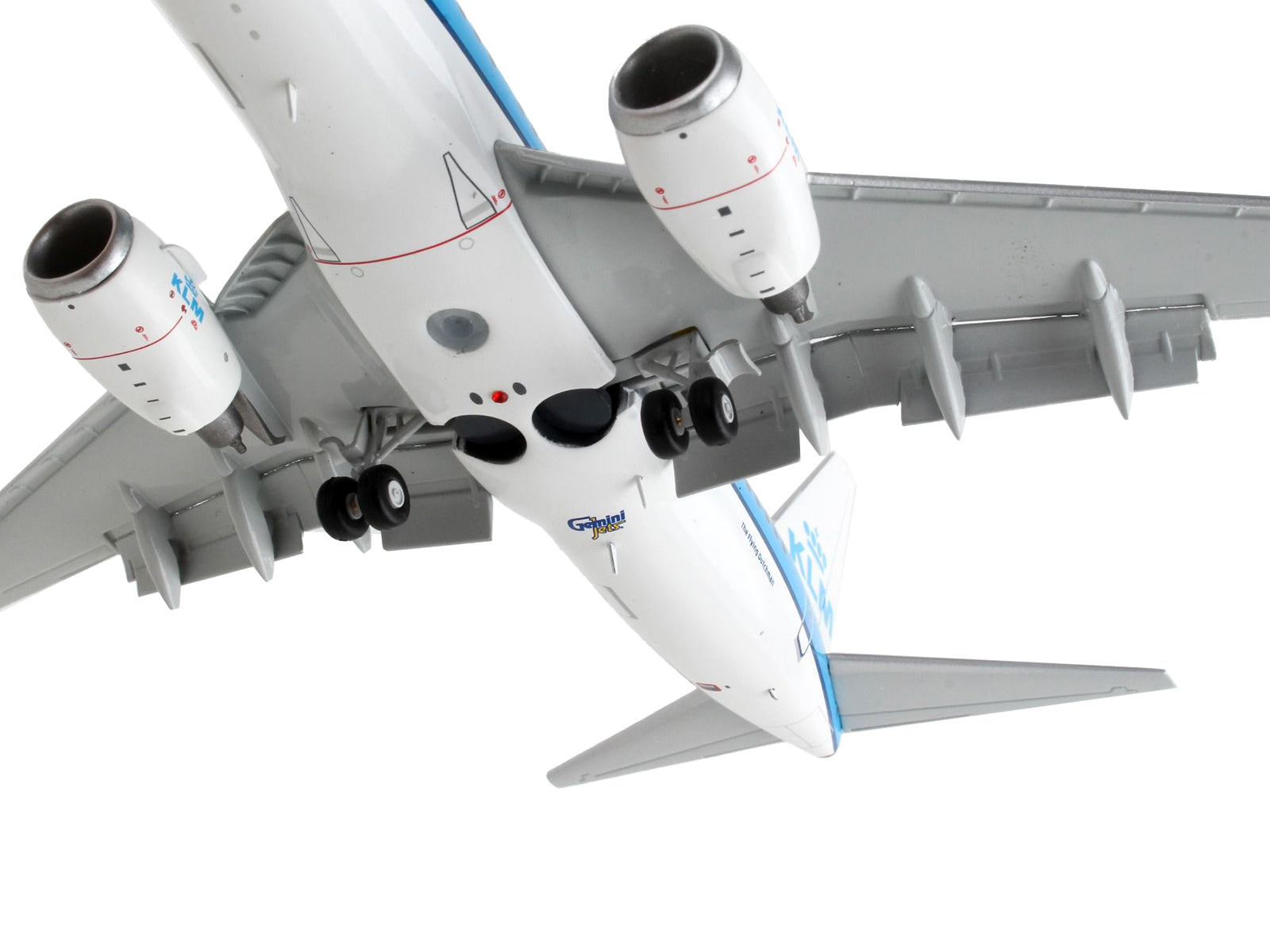 Boeing 737-700 Commercial Aircraft with Flaps Down "KLM Royal Dutch Airlines" Blue with White Tail "Gemini 200" Series 1/200 Diecast Model Airplane by GeminiJets-DiecastModeler.com