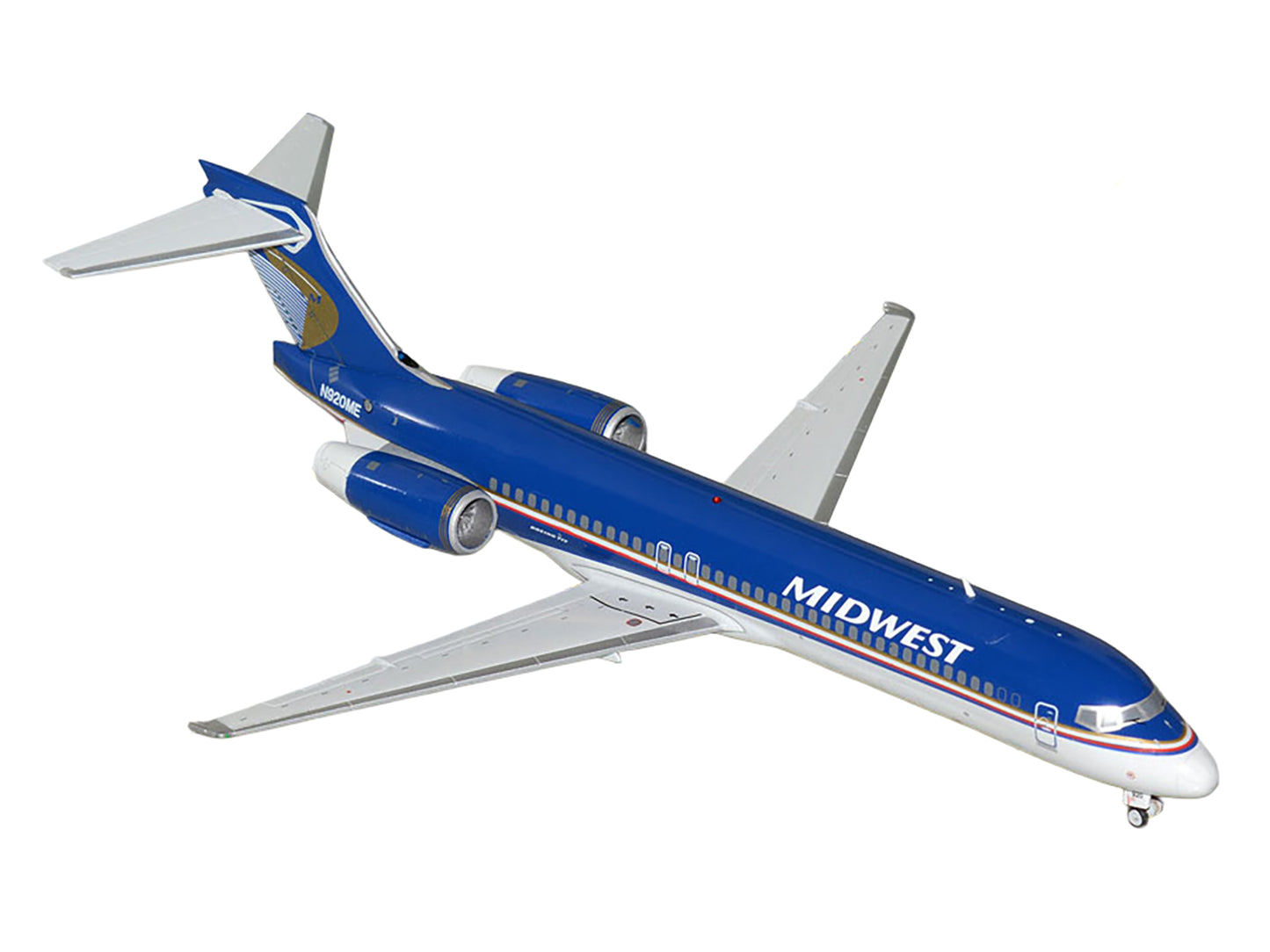 Boeing 717-200 Commercial Aircraft "Midwest Airlines" (N920ME) Blue and White "Gemini 200" Series 1/200 Diecast Model Airplane by GeminiJets