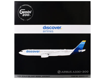 Airbus A330-300 Commercial Aircraft "Discover Airlines" (D-AIKK) White with Blue Tail "Gemini 200" Series 1/200 Diecast Model Airplane by GeminiJets-DiecastModeler.com