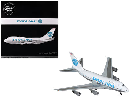 Boeing 747SP Commercial Aircraft "Pan American Airways" (N531PA) White with Blue Tail Graphics "Gemini 200" Series 1/200 Diecast Model Airplane by GeminiJets