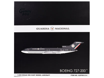 Boeing 727-200 Commercial Aircraft "Guardia Nacional (Mexican National Guard)" (XC-NPF) Gray and White "Gemini 200" Series 1/200 Diecast Model Airplane by GeminiJets-DiecastModeler.com