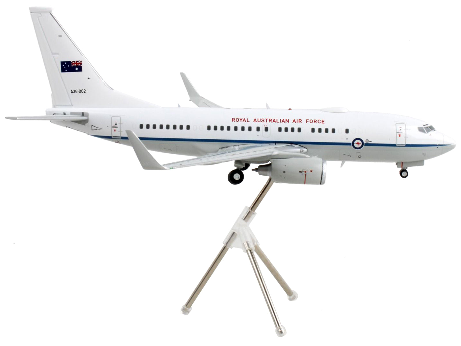 Boeing 737-700 Transport Aircraft "Royal Australian Air Force - A36-002" White and Gray "Gemini 200" Series 1/200 Diecast Model Airplane by GeminiJets-DiecastModeler.com