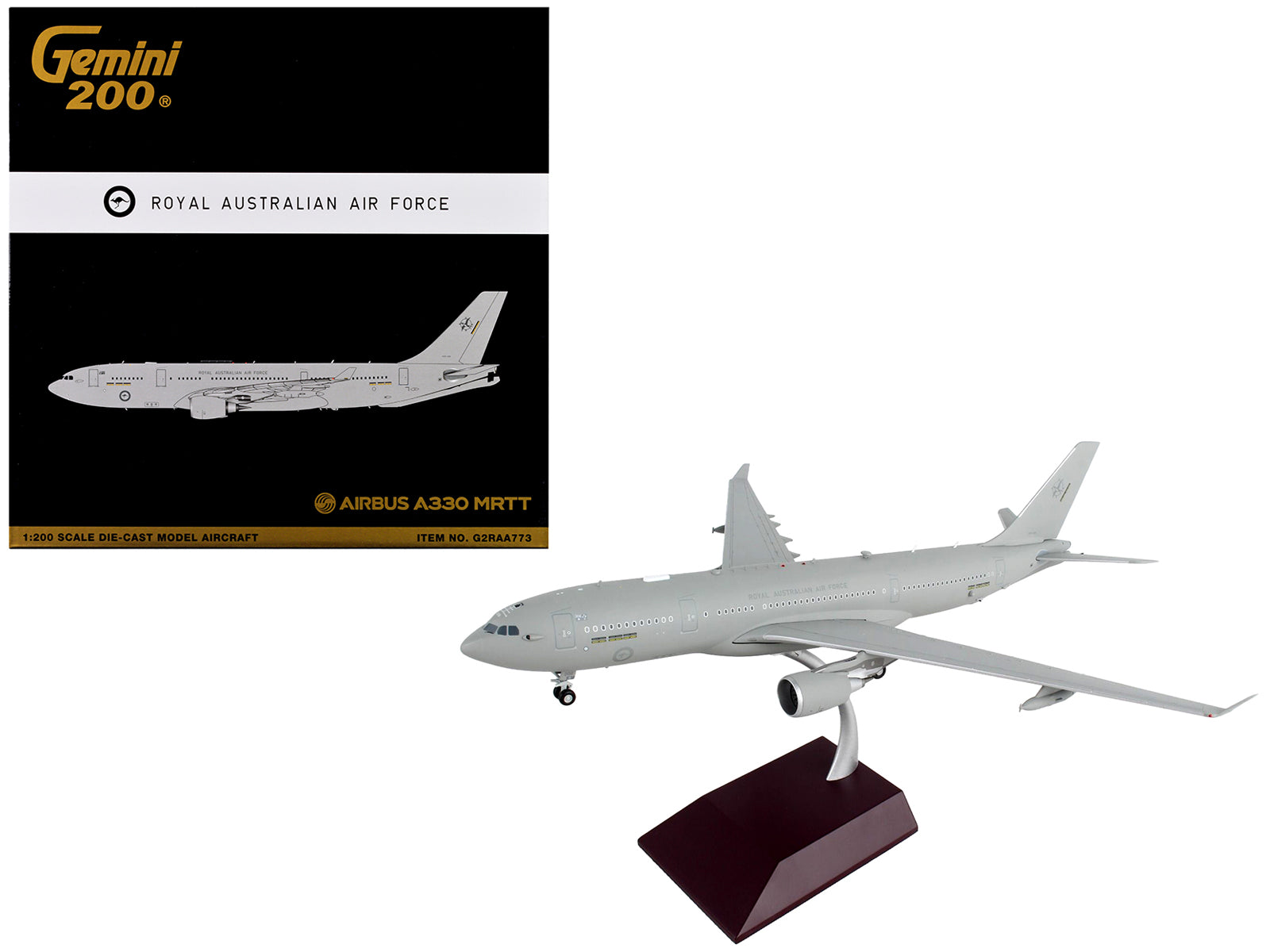Airbus A330 MRTT Tanker Aircraft "Royal Australian Air Force" Gray "Gemini 200" Series 1/200 Diecast Model Airplane by GeminiJets-DiecastModeler.com