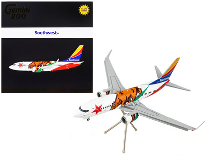Boeing 737-700 Commercial Aircraft with Flaps Down "Southwest Airlines - California One" California Flag Livery "Gemini 200" Series 1/200 Diecast Model Airplane by GeminiJets-DiecastModeler.com