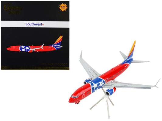Boeing 737-800 Commercial Aircraft with Flaps Down "Southwest Airlines - Tennessee One" Tennessee Flag Livery "Gemini 200" Series 1/200 Diecast Model Airplane by GeminiJets-DiecastModeler.com
