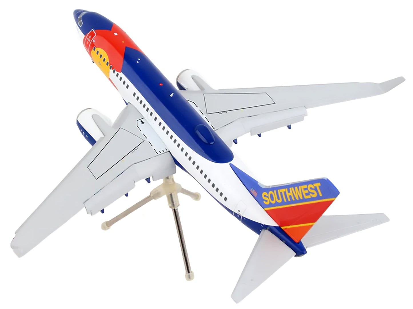 Boeing 737-700 Commercial Aircraft with Flaps Down Configuration "Southwest Airlines - Colorado One" (N230WN) White and Blue "Gemini 200" Series 1/200 Diecast Model Airplane by GeminiJets