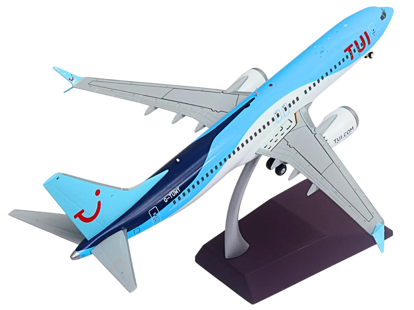 Boeing 737 MAX 8 Commercial Aircraft "TUI Airways" (G-TUMY) Blue and White "Gemini 200" Series 1/200 Diecast Model Airplane by GeminiJets