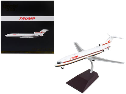 Boeing 727-200 Commercial Aircraft "Trump Shuttle" White with Red Stripes "Gemini 200" Series 1/200 Diecast Model Airplane by GeminiJets-DiecastModeler.com