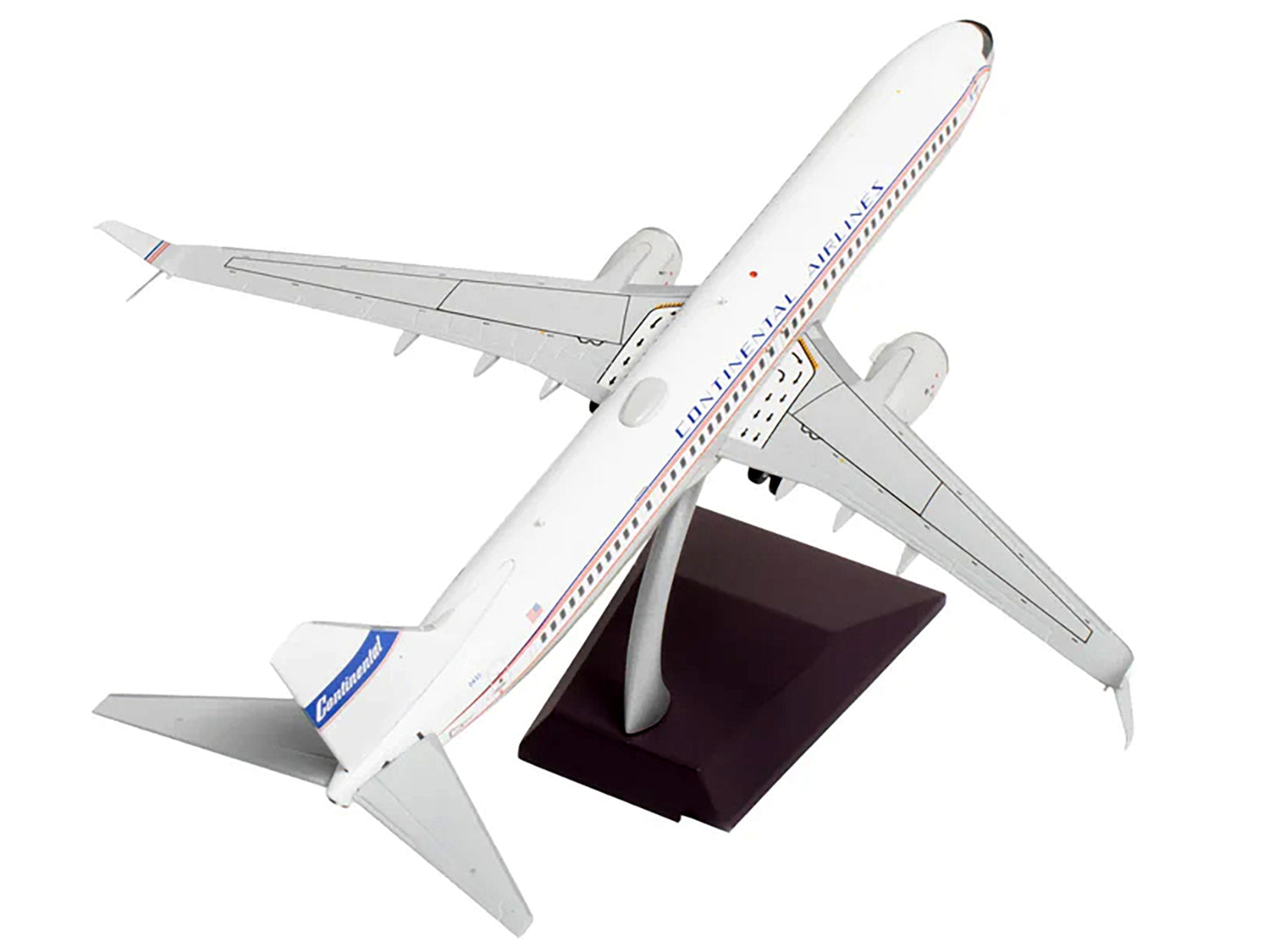 Boeing 737-900ER Commercial Aircraft "Continental Airlines - United Airlines" (N75435) White with Red and Blue Stripes "Gemini 200" Series 1/200 Diecast Model Airplane by GeminiJets