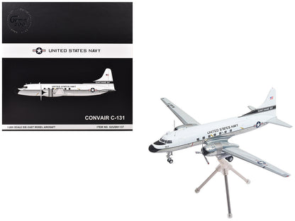 Convair C-131 Samaritan Transport Aircraft "United States Navy - NAS Guantanamo Bay" (141017) White and Gray "Gemini 200" Series 1/200 Diecast Model Airplane by GeminiJets-DiecastModeler.com