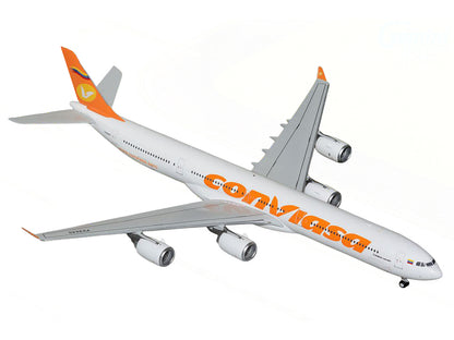 Airbus A340-600 Commercial Aircraft "Linea Aerea Conviasa" (YV3545) White with Orange Tail "Gemini 200" Series 1/200 Diecast Model Airplane by GeminiJets