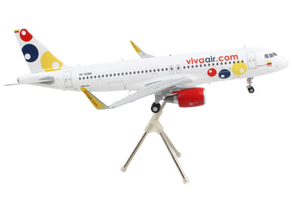 Airbus A320 Commercial Aircraft "Viva Air" White with Tail Graphics "Gemini 200" Series 1/200 Diecast Model Airplane by GeminiJets-DiecastModeler.com