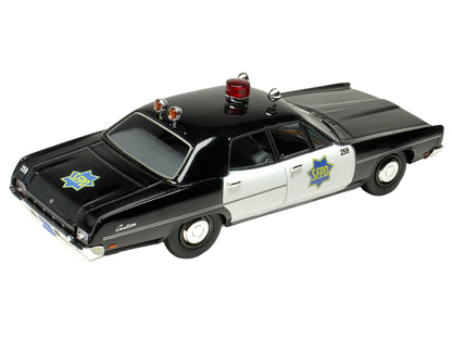 1970 Ford Custom Police Car "San Francisco Police Department" Black and White Limited Edition to 200 pieces Worldwide 1/43 Model Car by Goldvarg Collection