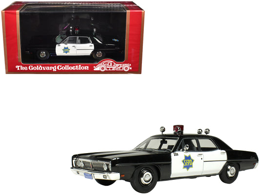 1970 Ford Custom Police Car "San Francisco Police Department" Black and White Limited Edition to 200 pieces Worldwide 1/43 Model Car by Goldvarg Collection