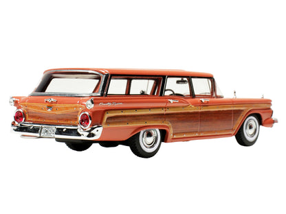 1959 Ford Country Squire Rose with Woodgrain Sides and Green Interior Limited Edition to 200 pieces Worldwide 1/43 Model Car by Goldvarg Collection