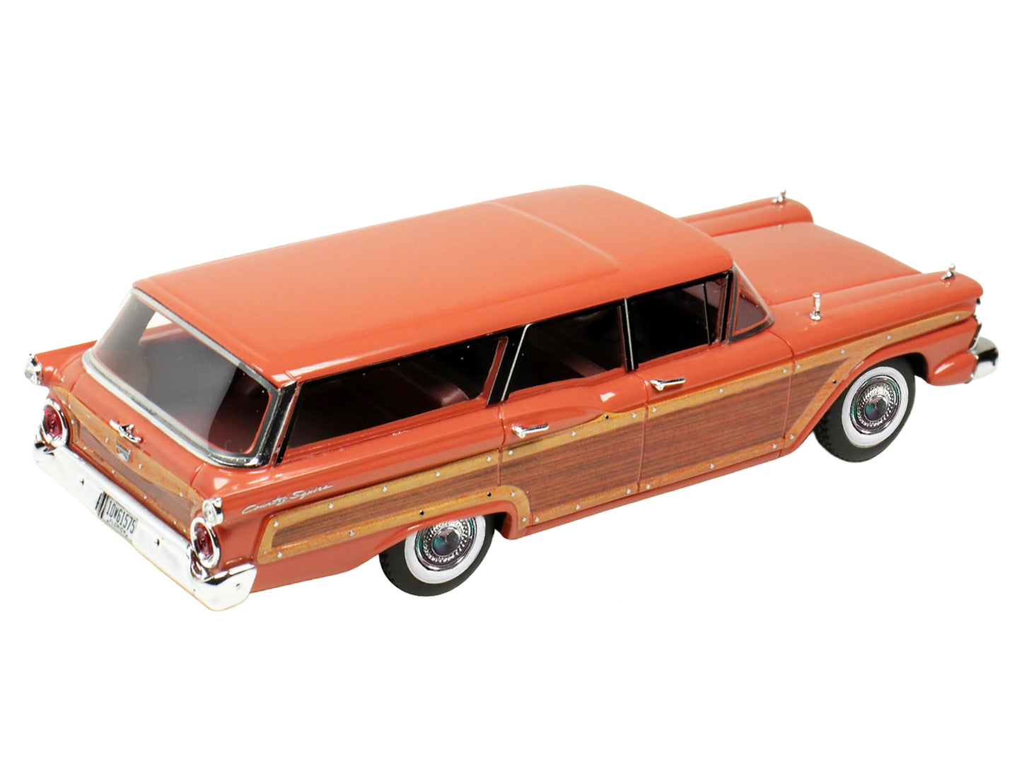 1959 Ford Country Squire Rose with Woodgrain Sides and Green Interior Limited Edition to 200 pieces Worldwide 1/43 Model Car by Goldvarg Collection