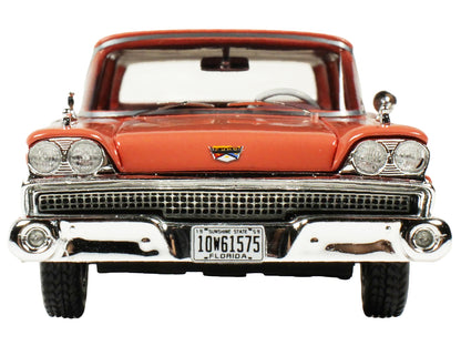 1959 Ford Country Squire Rose with Woodgrain Sides and Green Interior Limited Edition to 200 pieces Worldwide 1/43 Model Car by Goldvarg Collection