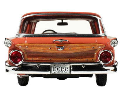 1959 Ford Country Squire Rose with Woodgrain Sides and Green Interior Limited Edition to 200 pieces Worldwide 1/43 Model Car by Goldvarg Collection