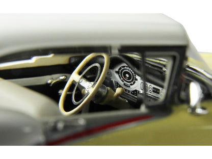 1957 Oldsmobile Starfire Coronado Yellow and Alcan White Limited Edition to 200 pieces Worldwide 1/43 Model Car by Goldvarg Collection-DiecastModeler.com