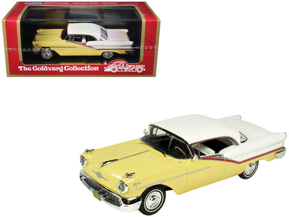 1957 Oldsmobile Starfire Coronado Yellow and Alcan White Limited Edition to 200 pieces Worldwide 1/43 Model Car by Goldvarg Collection-DiecastModeler.com