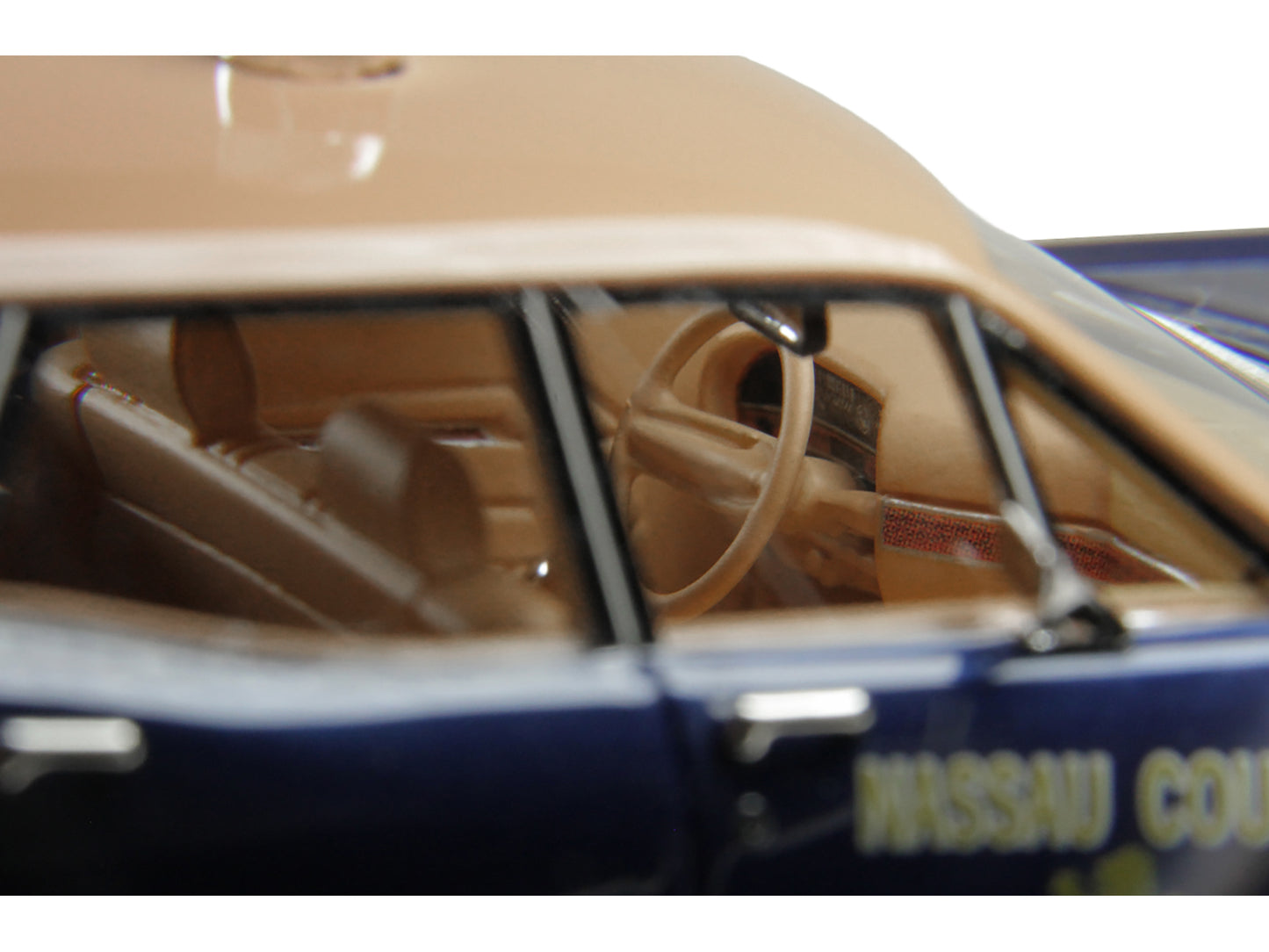 1970 Ford Country Squire Wagon Police Car "Nassau County Police Department" Blue and Tan Limited Edition to 200 pieces Worldwide 1/43 Model Car by Goldvarg Collection-DiecastModeler.com