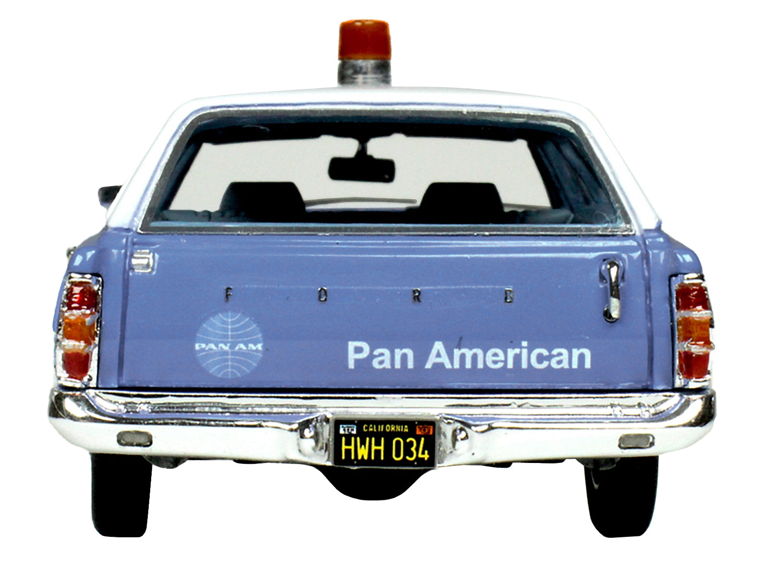 1970 Ford Galaxie Station Wagon Blue and White with Blue Interior "Pan-American Airlines Ground Crew" Limited Edition to 180 pieces Worldwide 1/43 Model Car by Goldvarg Collection-DiecastModeler.com