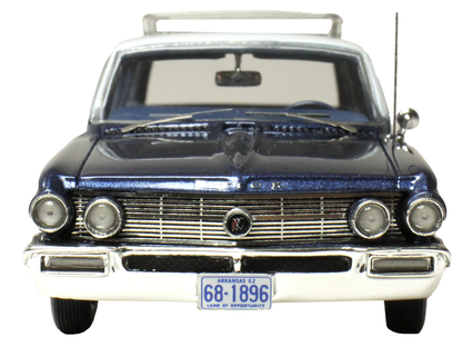 1962 Buick Invicta Station Wagon Cadet Blue Metallic with White Top and Blue Interior Limited Edition to 200 pieces Worldwide 1/43 Model Car by Goldvarg Collection