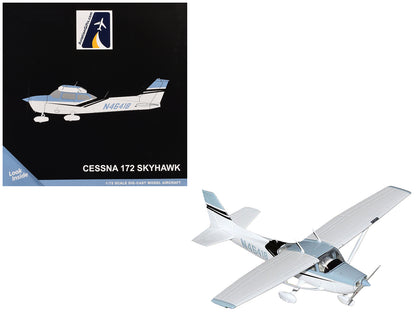 Cessna 172 Skyhawk Aircraft "N46418" Light Blue and White "Gemini General Aviation" Series 1/72 Diecast Model Airplane by GeminiJets