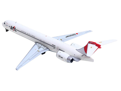 McDonnell Douglas MD-90 Commercial Aircraft "Japan Airines" (JA002D) White with Red Tail 1/400 Diecast Model Airplane by GeminiJets