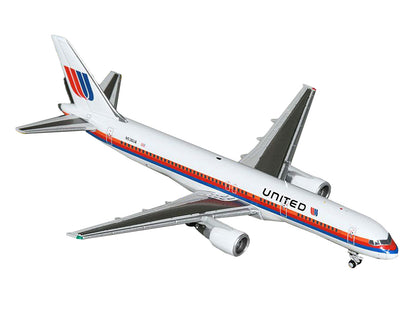 Boeing 757-200 Commercial Aircraft "United Airlines" (N536UA) White with Stripes 1/400 Diecast Model Airplane by GeminiJets