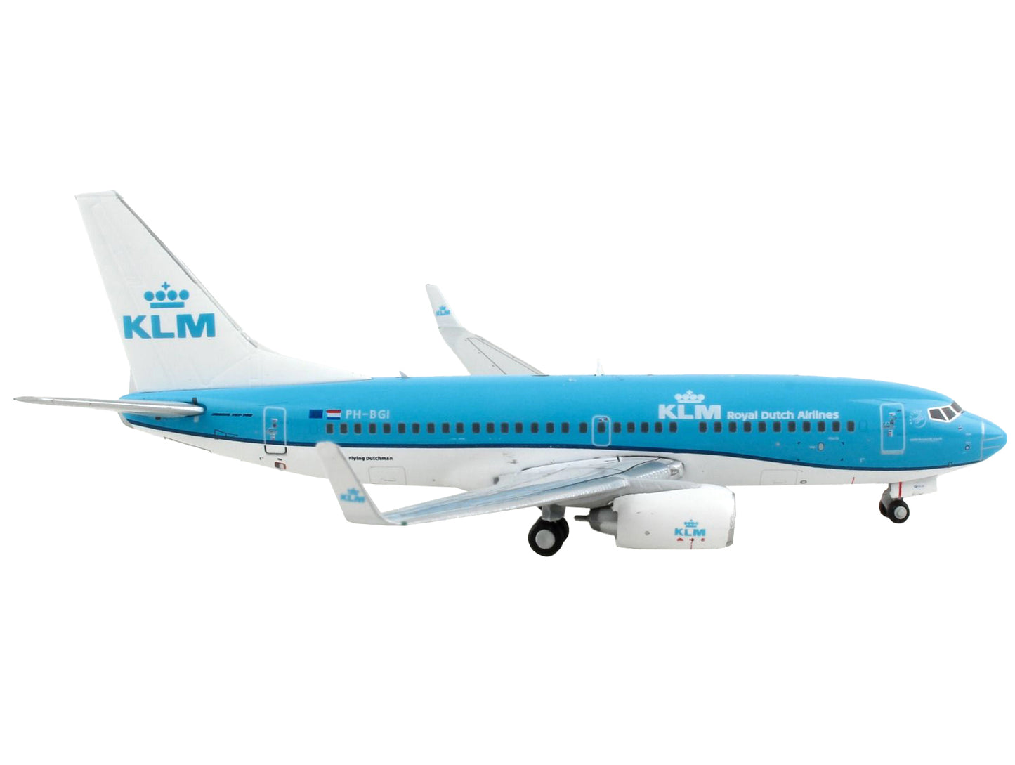 Boeing 737-700 Commercial Aircraft "KLM Royal Dutch Airlines" Blue and White 1/400 Diecast Model Airplane by GeminiJets-DiecastModeler.com