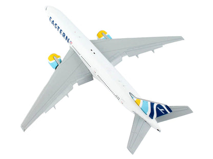 Boeing 777-200ER Commercial Aircraft with Flaps Down "Eastern Air Lines" White with Striped Tail 1/400 Diecast Model Airplane by GeminiJets-DiecastModeler.com