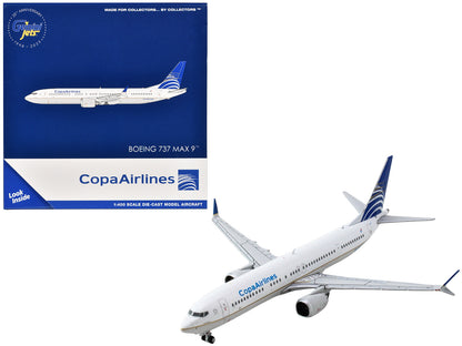 Boeing 737 MAX 9 Commercial Aircraft "Copa Airlines" (HP-9907CMP) White with Blue Tail 1/400 Diecast Model Airplane by GeminiJets-DiecastModeler.com