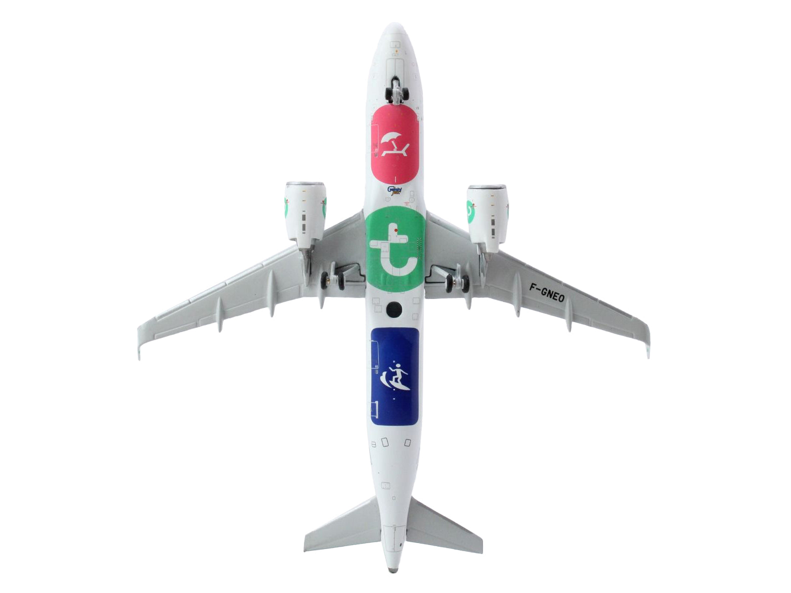 Airbus A320neo Commercial Aircraft "Transavia Airlines" (F-GNEO) White with Green Tail 1/400 Diecast Model Airplane by GeminiJets-DiecastModeler.com